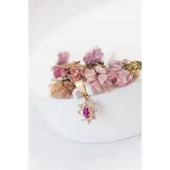 MODAS LILLO - Colgante Mujer Lady Rubí Oro 18k Joyas