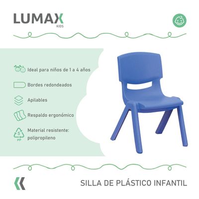 Imagen 2 del producto Silla de Plastico Infantil Hogar Jardin Niños MeTinca