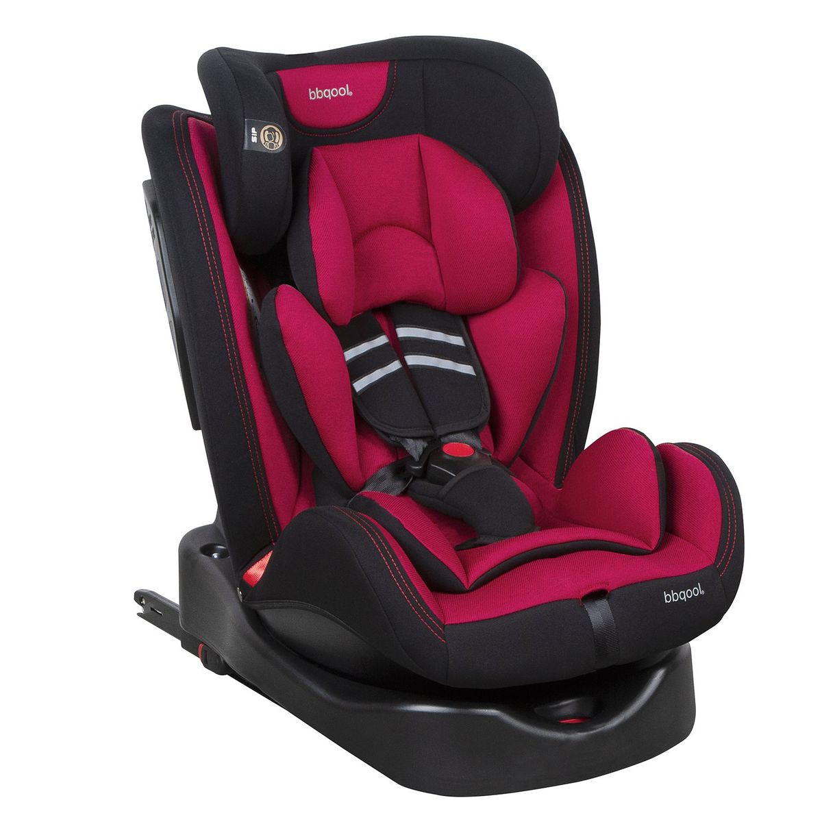 BBQOOL - Silla De Auto Convertible Full-Stages Isofix 360° Red