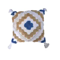 LOVE HOME DECO & LIVING - Cojin de Lino Rombos Azules