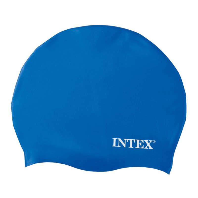 INTEX - Gorro de Natación Silicona Intex Silicone Swim Cap Azul