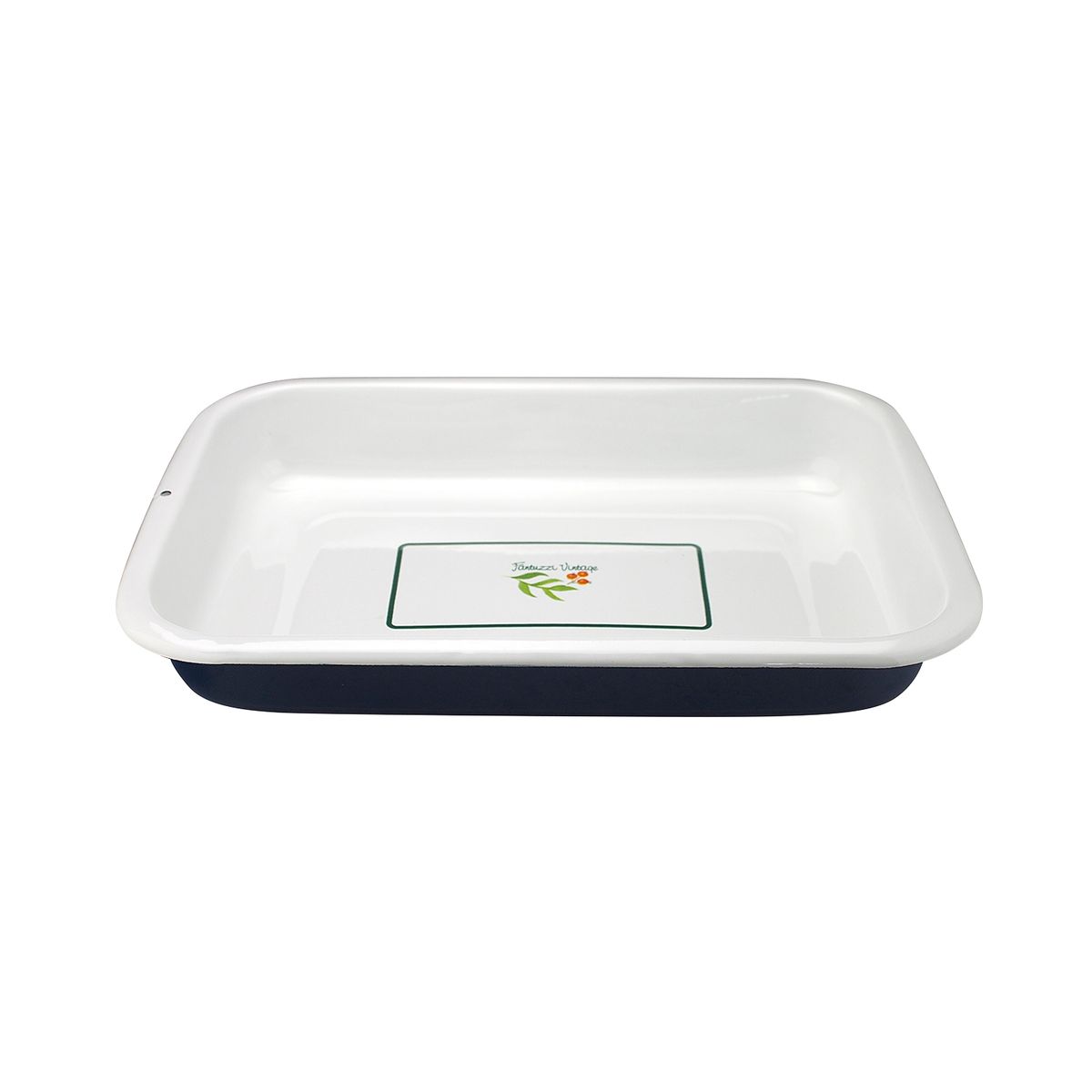 FANTUZZI - Bandeja / Fuente de horno 40 cm acero vitrificado Vintage Azul