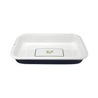 Bandeja / Fuente de horno 40 cm acero vitrificado Vintage Azul