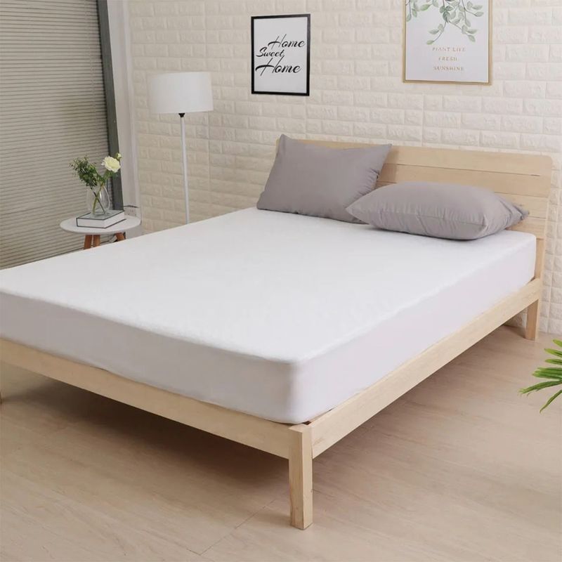 GENERICO - Cubrecolchon Protector Impermeable 2.5 Plazas (King) Blanco