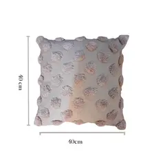 LOVE HOME DECO & LIVING - Cojin de Lino Pompones Café