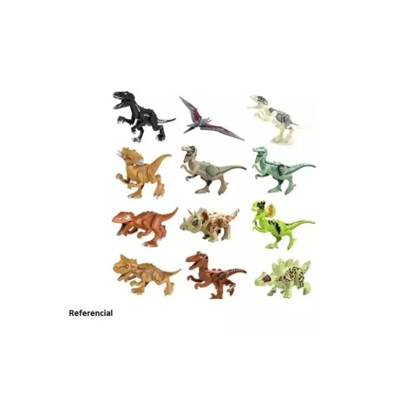 GENERICO - Lego Set X 12 Dinosaurios Jurassic World 12Cm Armables