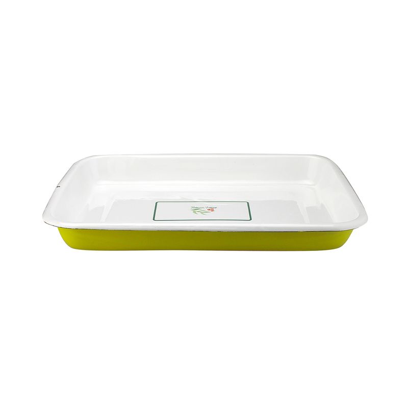FANTUZZI - Bandeja / Fuente de horno 40 cm acero vitrificado Vintage Verde