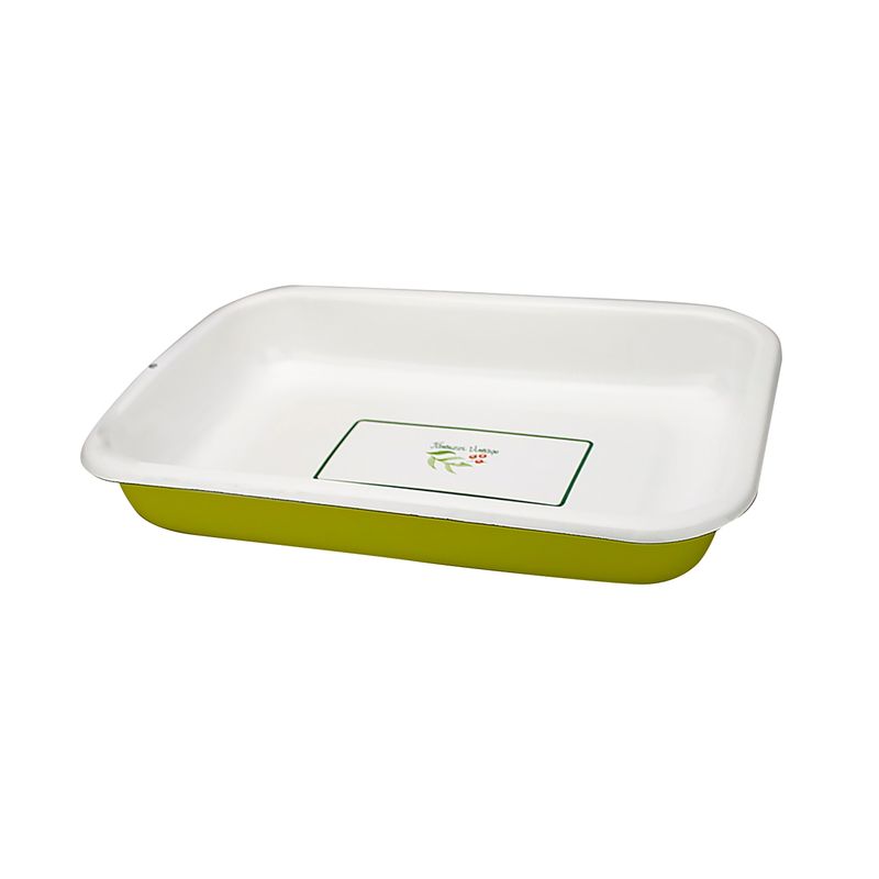 FANTUZZI - Bandeja / Fuente de horno 44 cm acero vitrificado Vintage Verde