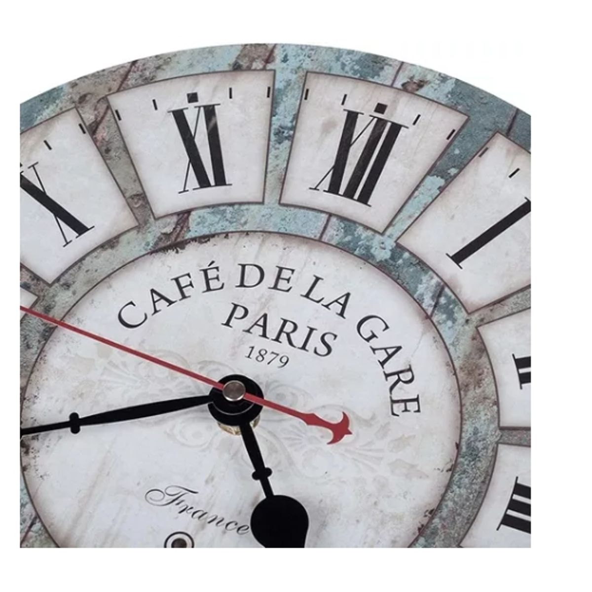 ESHOPANGIE - Reloj De Pared Analogo Rústico Vintage Retro Numeros Romanos