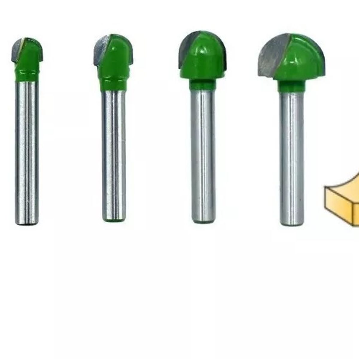 GENERICO - Fresa Madera Redonda Toma 6 Set 5pcs