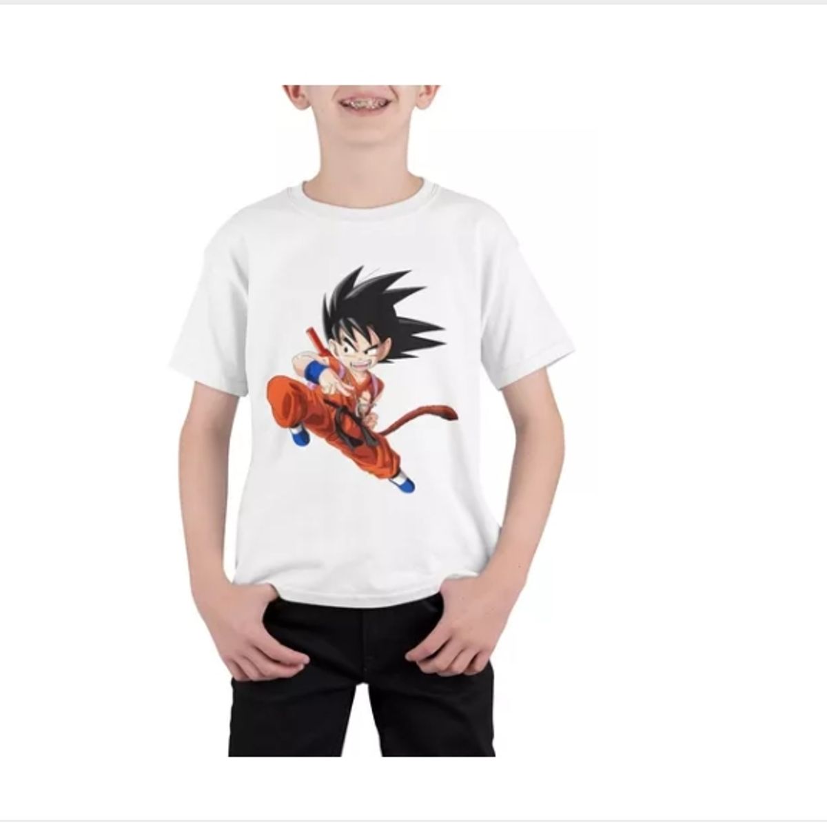 GENERICO - Polera Son Goku Vegeta Dragon Ball Niños Algodon art
