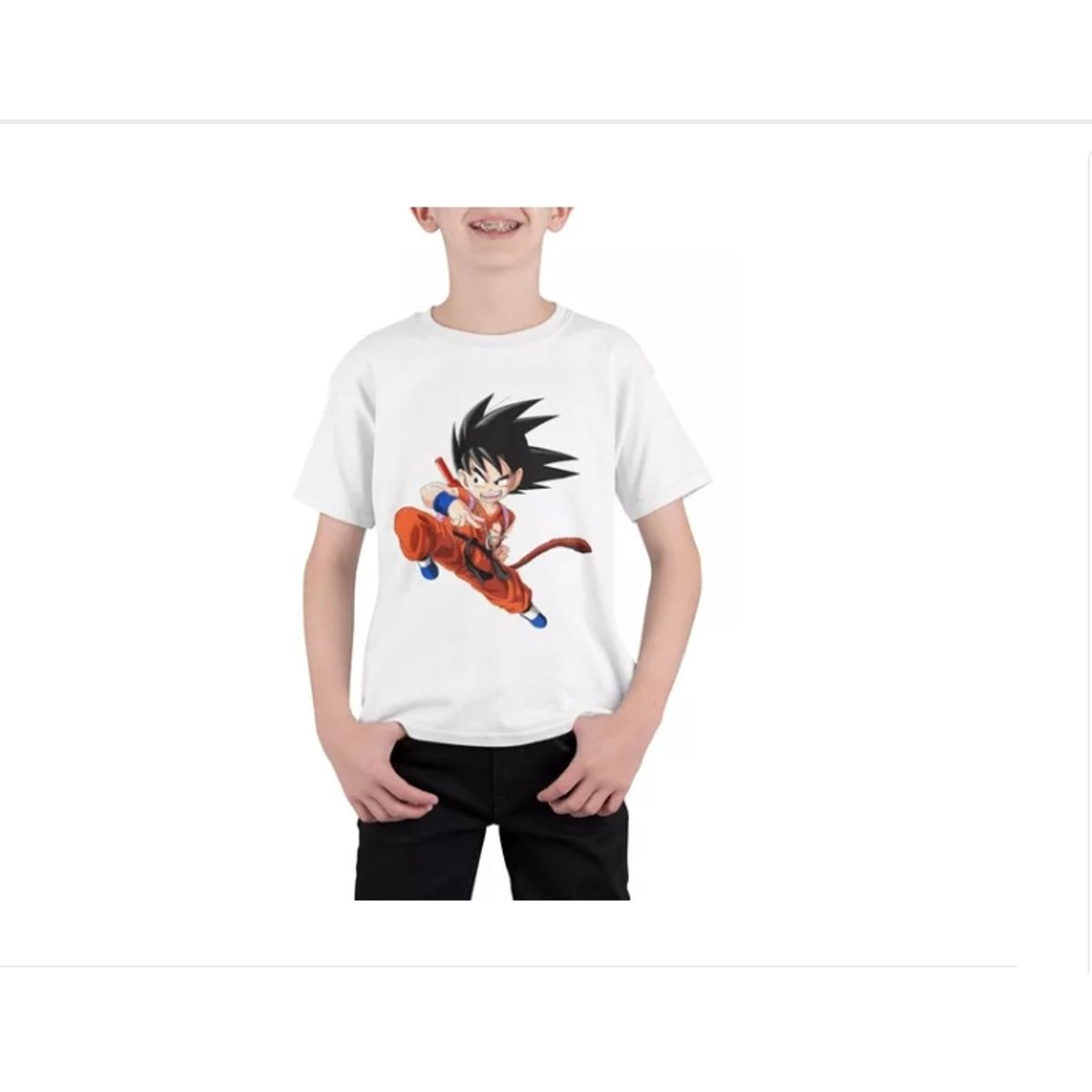 GENERICO - Polera Son Goku Vegeta Dragon Ball Niños Algodon art