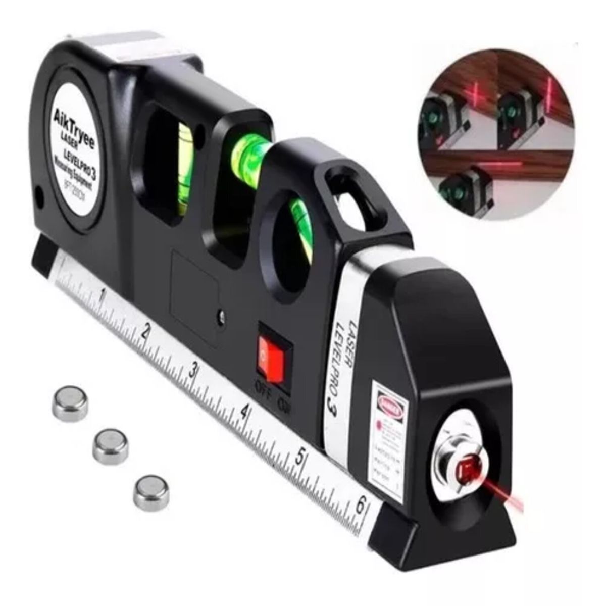 GENERICO - Cinta Métrica Nivel Láser De Línea Fixit Level Pro 25m