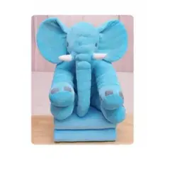 UNIVERSAL - Peluche de apego elefante para bebés 40cm con manta azul