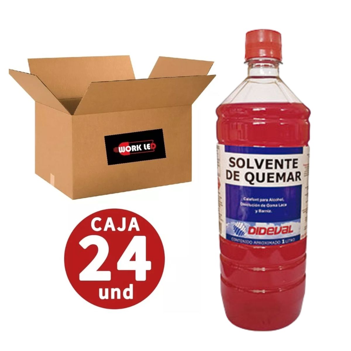 GENERICO - Solvente Para Quemar 1 Litro Dideval Caja 24 Und