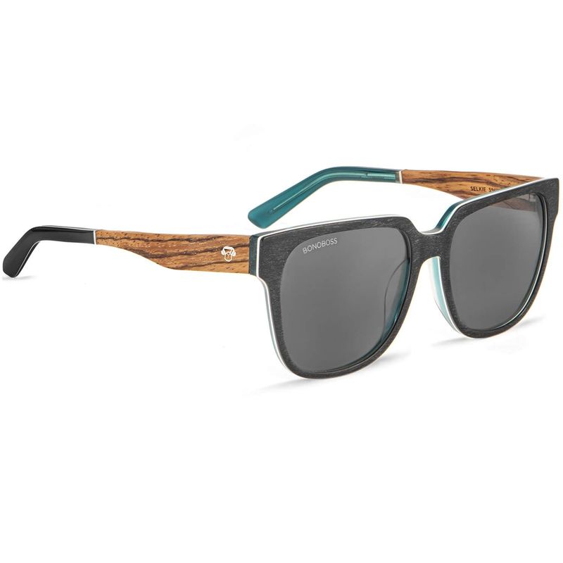 BONOBOSS - Lentes de Sol Rectangular Selkie Boreal Polarizados - Cafe - Talla única.