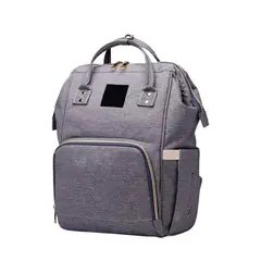 LUMAX - Bolso Mochila Maternal Fashion Alta Calidad Gris