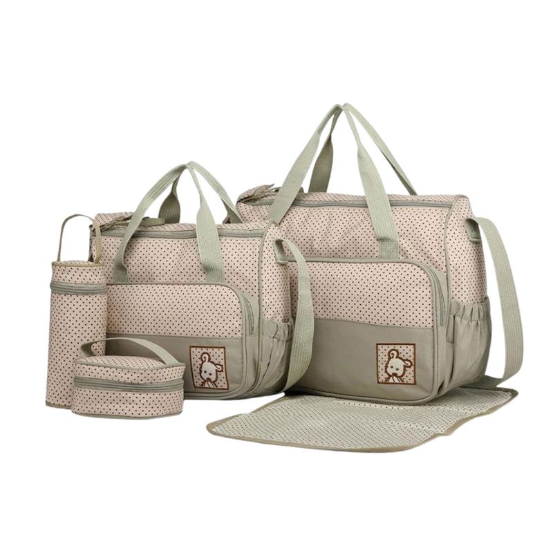 LUMAX - Bolso Maternal 5 Piezas Mudador Bebes Verde