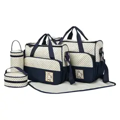 LUMAX - Bolso Maternal 5 Piezas Mudador Bebes Azul