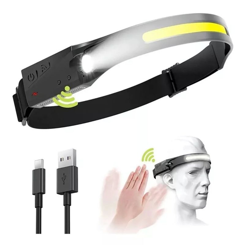 GENERICO - Linterna Led Cintillo Con Sensor Montado En La Cabeza