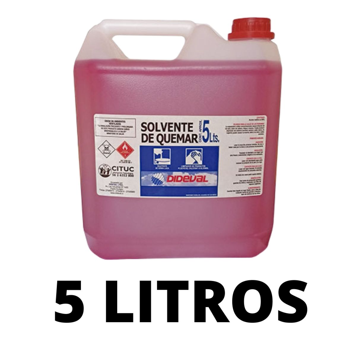 GENERICO - Solvente Para Quemar Bidon 5 Litros Dideval