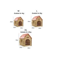 Casa de Melamina Facil Armado Para Perros Talla M 52x37x51cm