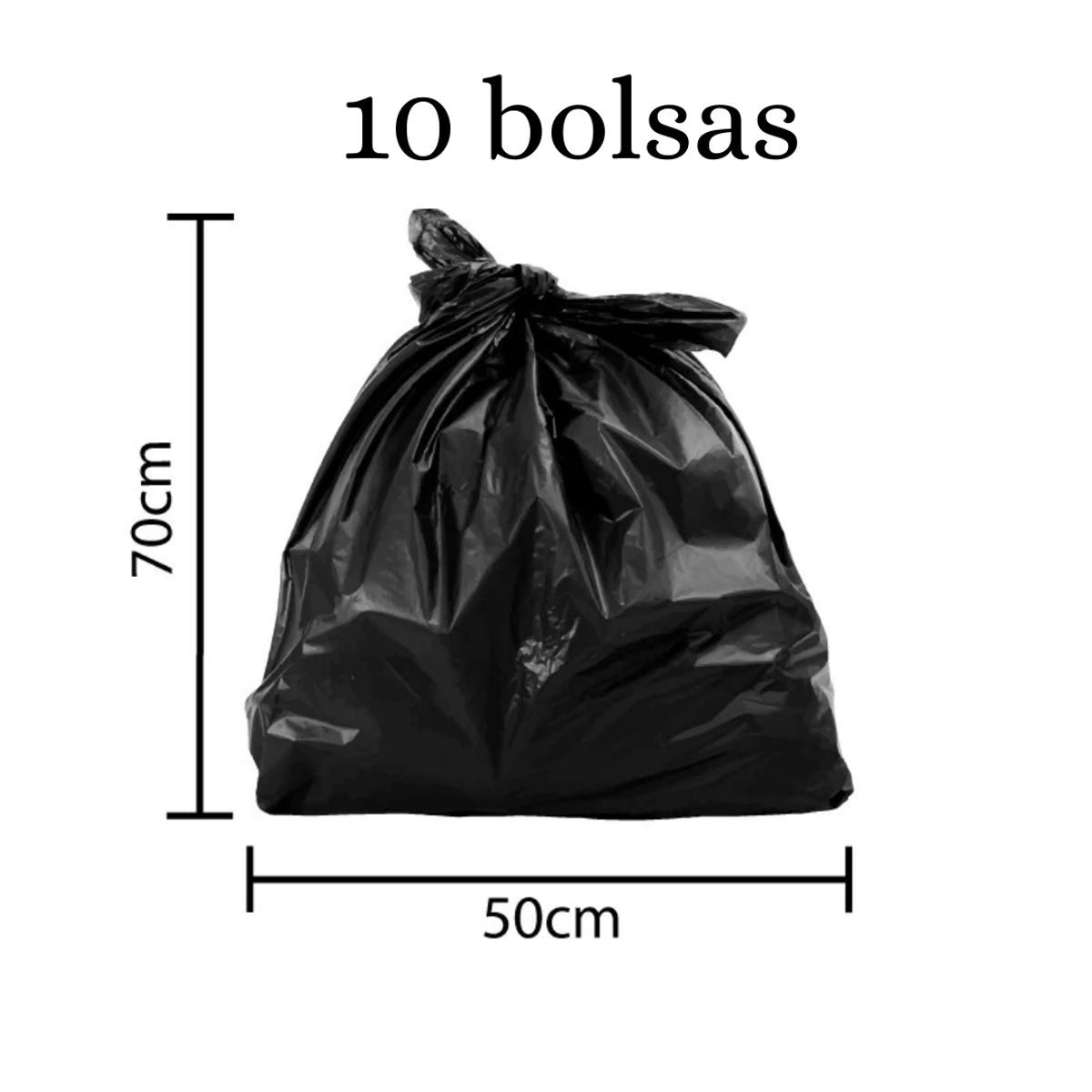 GENERICO - Bolsa De Basura 50x70cm 1 Paquete De 10 Unidades / Insumitus
