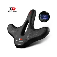 WEST BIKING - Sillin Extra Ancho C Amortiguador Antiprostático Ergonómico