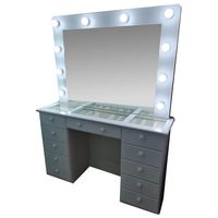 TOCADOR CON LUCES ESTILO HOLYWOOD CREAFAVA CON 11 CAJONES 120 MT