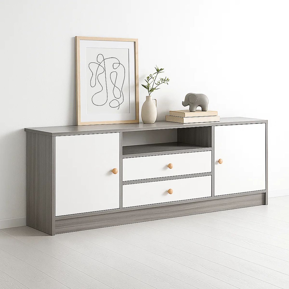 KLIK - Rack de TV o Buffet con Cajones Nordic KLIK