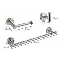 Accesorios de baño set de 3 Acero inoxidable