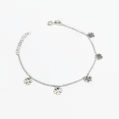 ROSETT - Pulsera con trébol colgante Plata ley 925