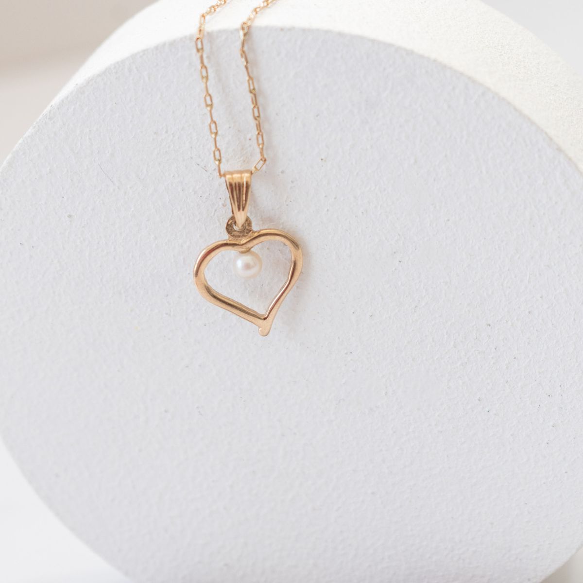 MODAS LILLO - Colgante Mujer Corazón Perla Oro 18k Joyas Modas Lillo