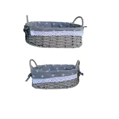 GENERICO - Set 2 Unids Cocina Baño Multiuso Canastos Organizadores Oval