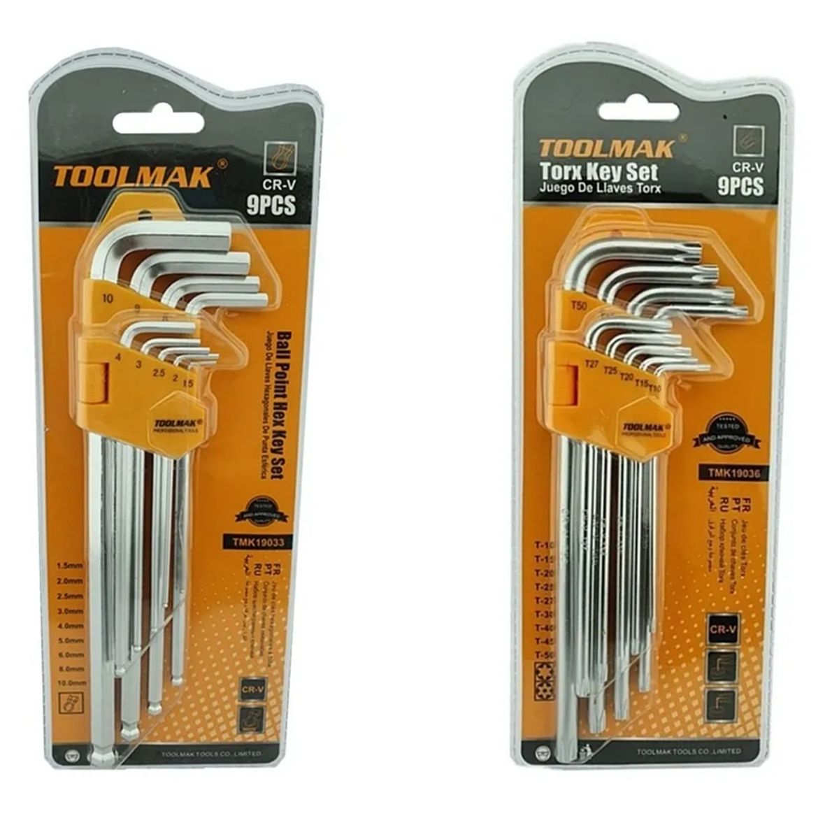 GENERICO - Set De Juego De Llaves Allen Hexagonal Y Estrella Toolmak