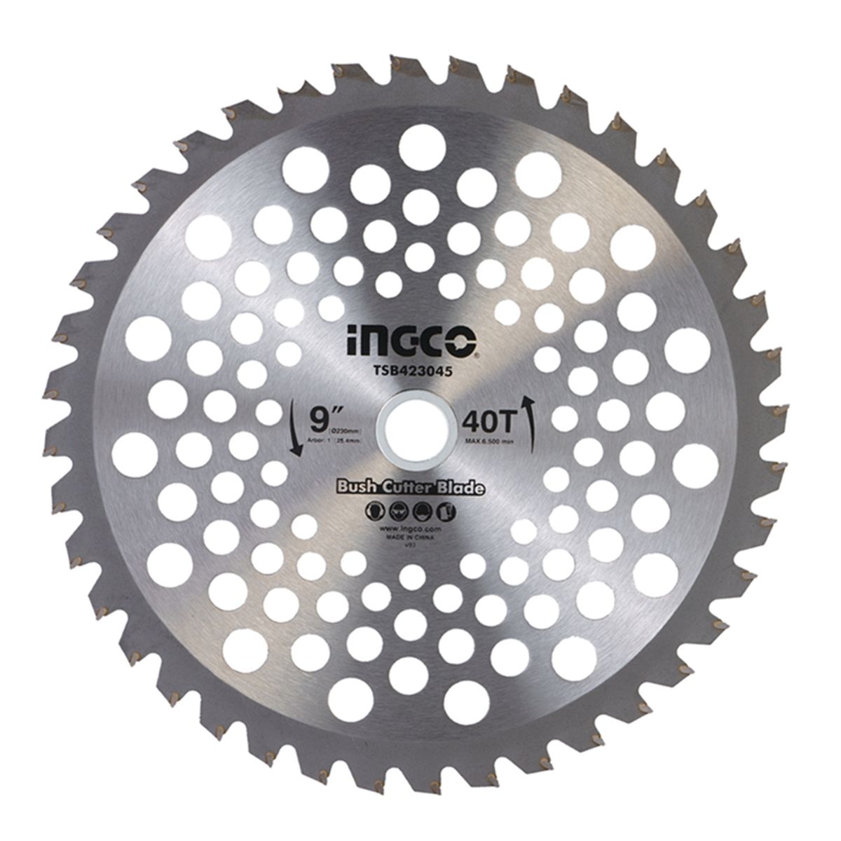 INGCO - Disco Desbrozadora Desmalesadora Orilladora 230mm 40 Dientes