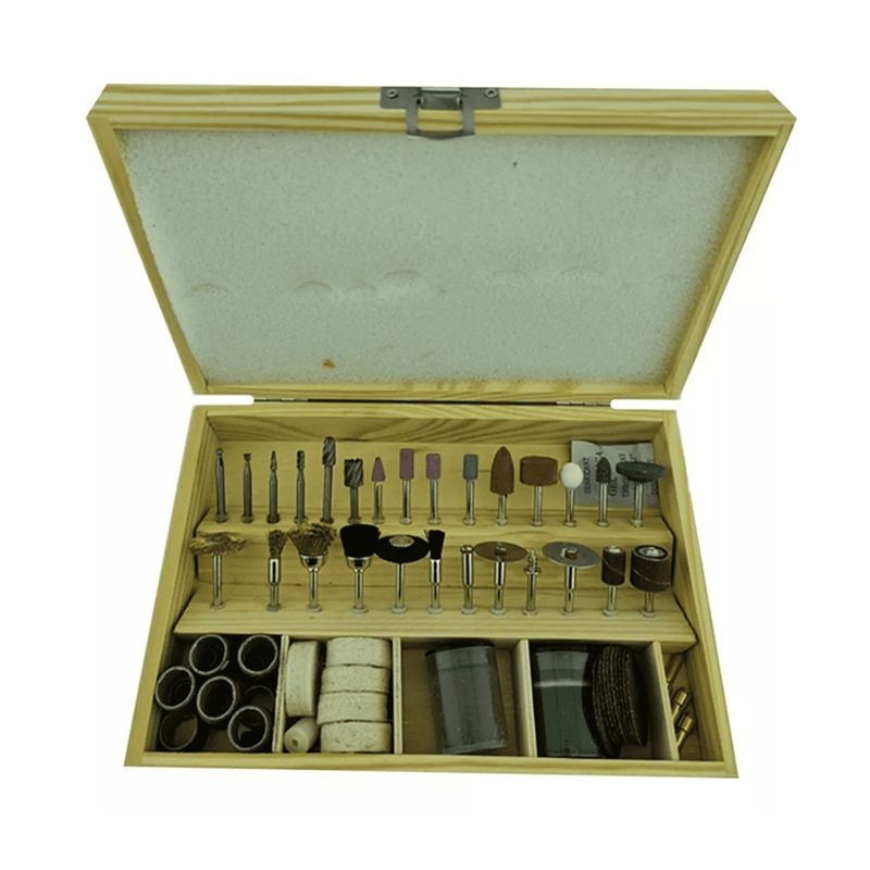 GENERICO - Kit Set Jgo De Acc Para Minitorno Tipo Dremel 100pc Crownman