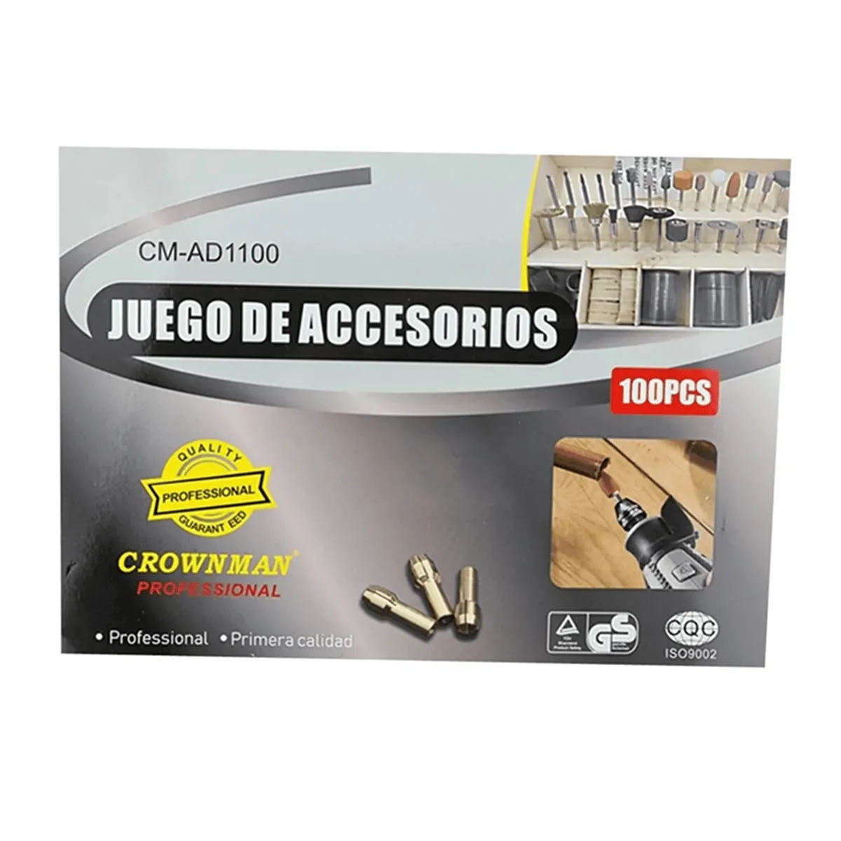 GENERICO - Kit Set Jgo De Acc Para Minitorno Tipo Dremel 100pc Crownman
