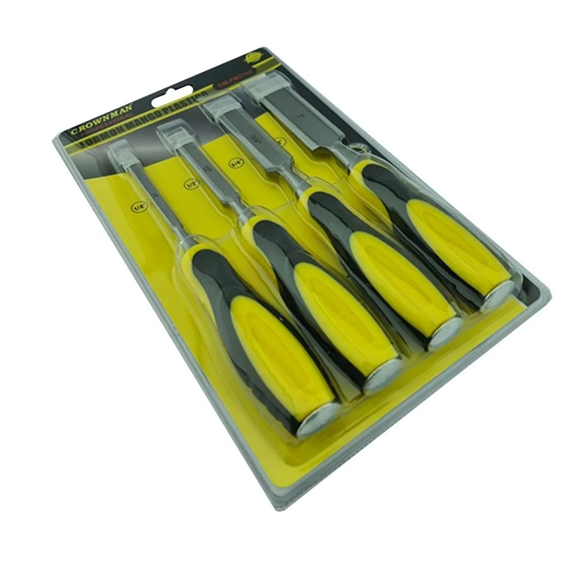 GENERICO - Juego Formones De Golpe Madera 4 Piezas Crownman Cm-fm3104