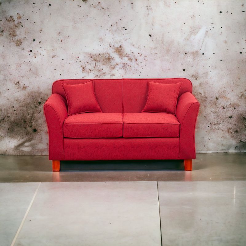 MUEBLES AMERICA - Sofá Lady 2 Cuerpos Lino Burdeo