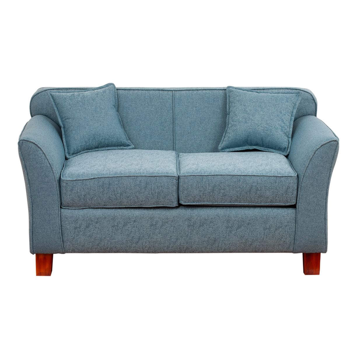 MUEBLES AMERICA - Sofá Lady 2 Cuerpos Lino Azul Claro