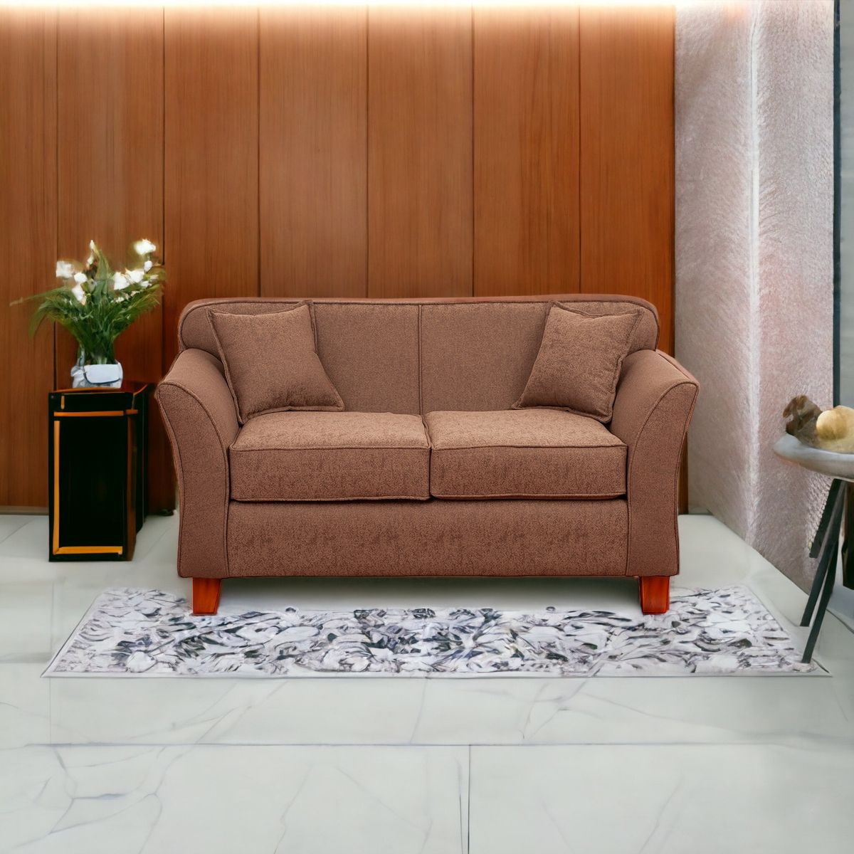 MUEBLES AMERICA - Sofá Lady 2 Cuerpos Lino Café