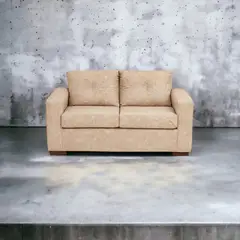 MUEBLES AMERICA - Sofá Franco 2 Cuerpos Cuero Auris Beige