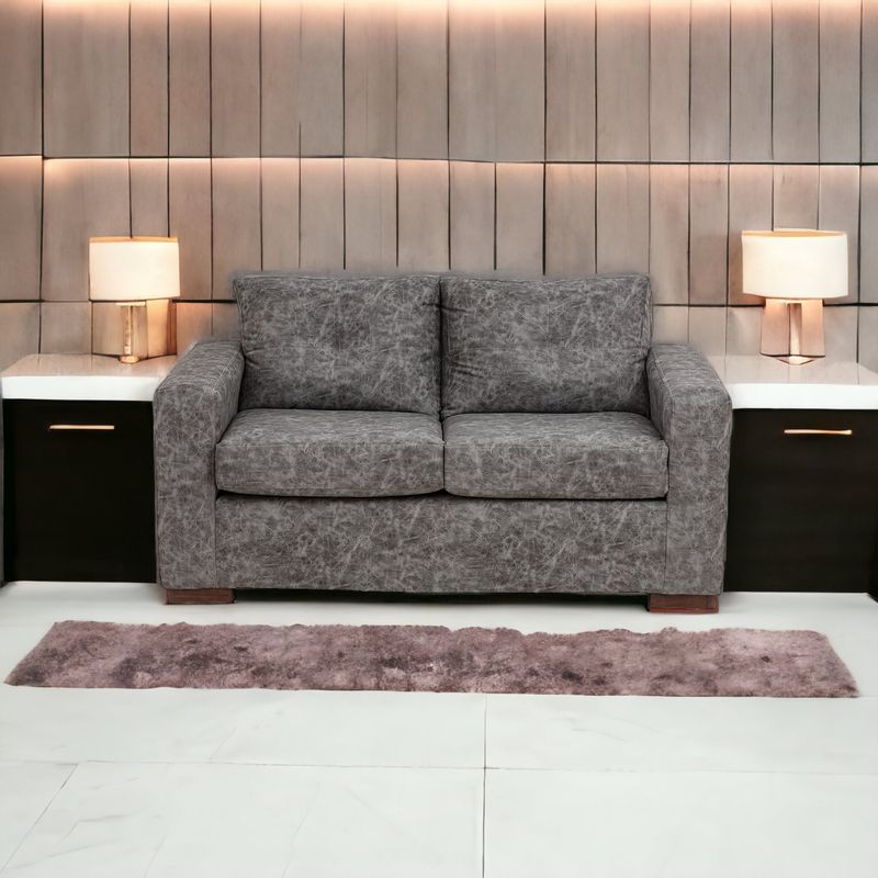 MUEBLES AMERICA - Sofá Franco 2 Cuerpos Cuero Auris Gris