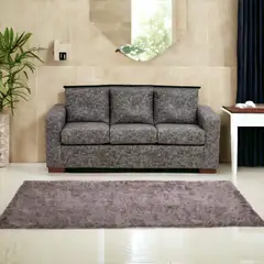 MUEBLES AMERICA - Sofá Franco 3 Cuerpos Cuero Auris Gris