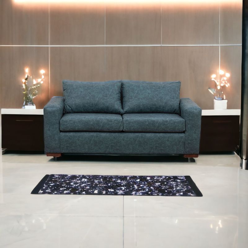 MUEBLES AMERICA - Sofá Neo 3 Cuerpos Cuero Auris Azul Petróleo