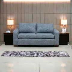 MUEBLES AMERICA - Sofá Neo 3 Cuerpos Cuero Auris Azul Claro