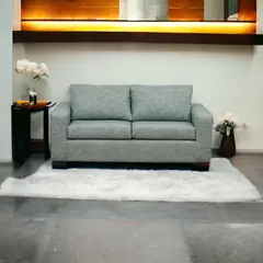 MUEBLES AMERICA - Sofá Neo 3 Cuerpos Cuero Auris Verde Agua