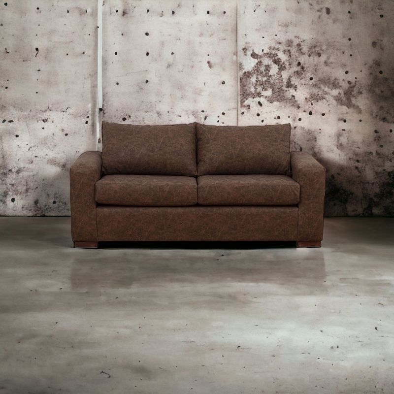MUEBLES AMERICA - Sofá Neo 3 Cuerpos Cuero Auris Café