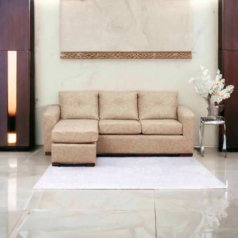 MUEBLES AMERICA - Seccional Multiposiciones Magic Cuero Auris Beige